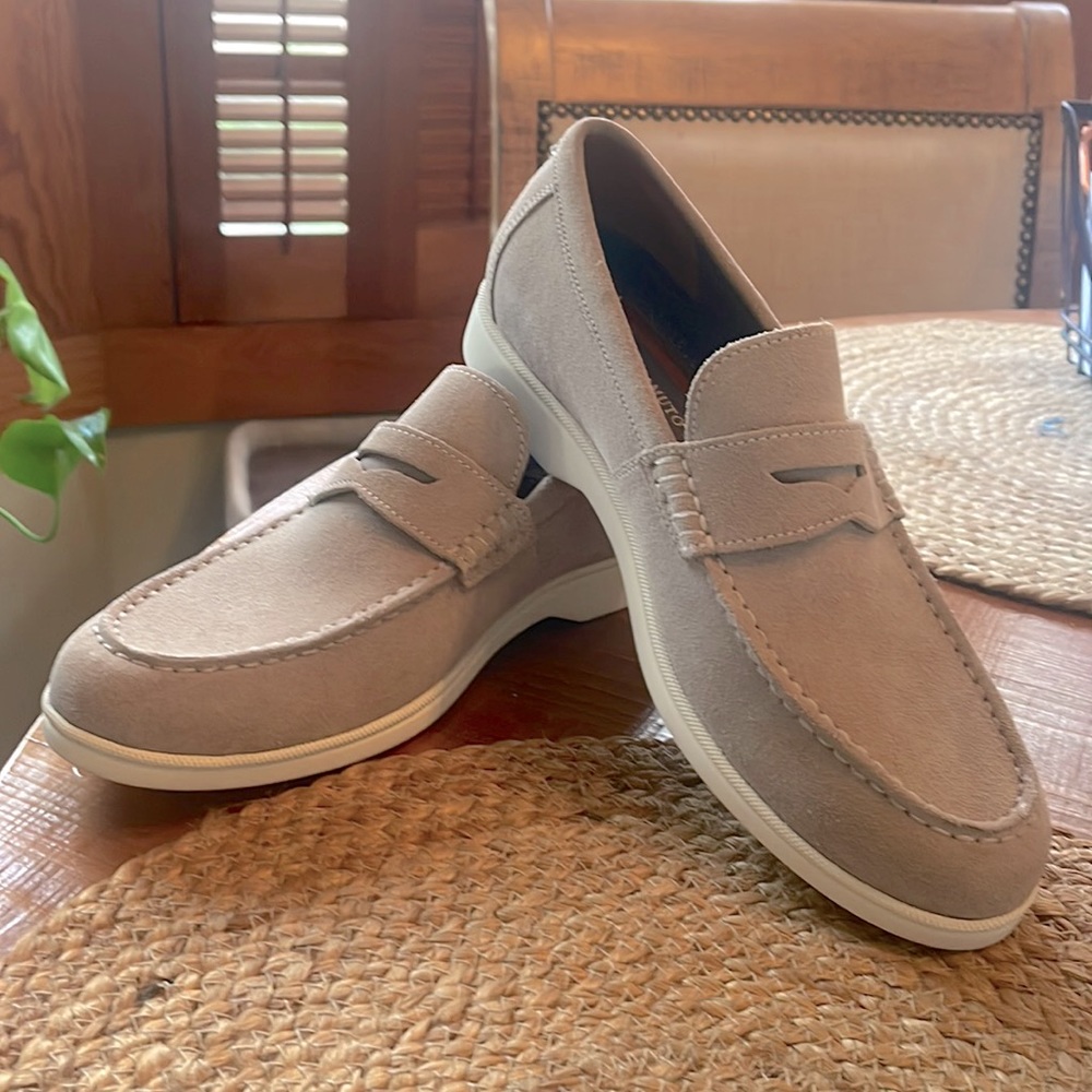 Men’s size 8 ( will fit women size 10). Vince Camuto suede loafers . New